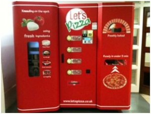 Photo of pizza vending machine at SOAS