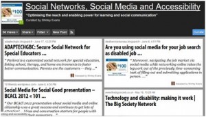 Shirley Evan’s Scoop.it! page on Social Networks, Social Media and Accessibility