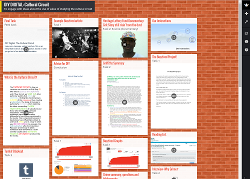 Padlet wall created by students for DIY Digital