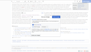 screenshot: editing wikipedia