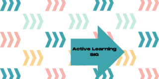 Arrow containing the words Active Learning Sig with lots of other colourful arrows