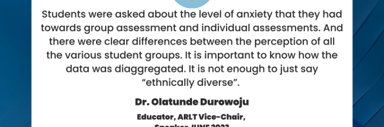 Notes from ARLT SIG 7th June 2023 webinar –  Achieving inclusive education using AI with Dr Olatunde Durowoju