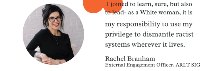 Getting to know: Rachel Branham, ARLT SIG External Engagement Officer