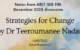 Notes from ARLT SIG 11th Dec 2023 discussion –  Strategies for Change by Dr Teeroumanee Nadan